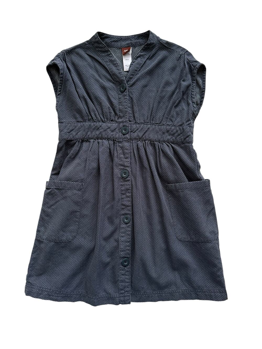Tea Collection Germany Indigo Lübeck Dobby Dress Size 6